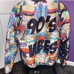 Unisex 90s themed bomber jacket